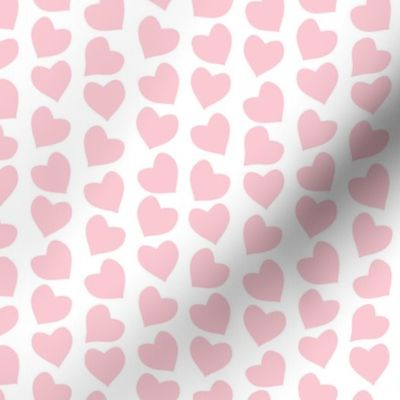 Valentines joy // white background pastel pink hearts