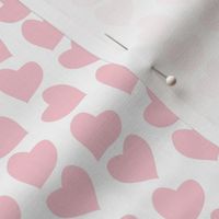 Valentines joy // white background pastel pink hearts