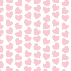 Valentines joy // white background pastel pink hearts