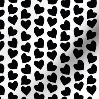 Valentines joy // white background black hearts