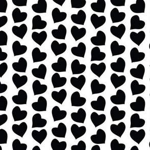 Valentines joy // white background black hearts