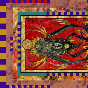 THE DEVIL DEMON TAROT CARD PANEL MAJOR ARCANA