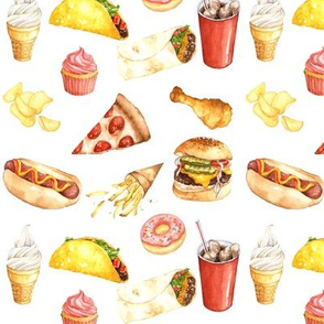 Junk Food Watercolor