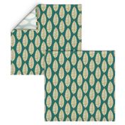 Vertical Leaves - Teal 