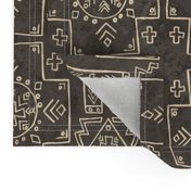 Mali Cross Mud cloth in Brown, Medium