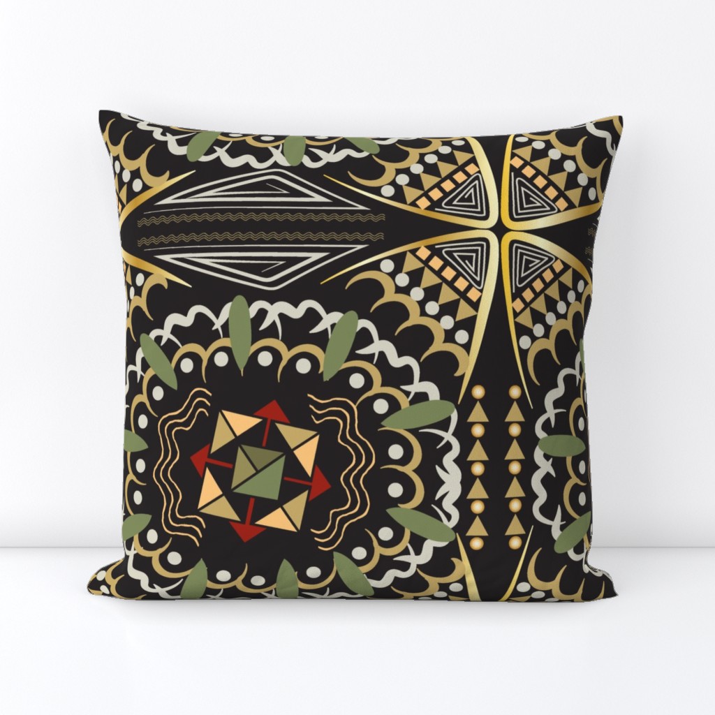 Kalahari Kaleidoscope, African inspired geometric pattern