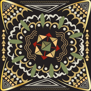 Kalahari Kaleidoscope, African inspired geometric pattern