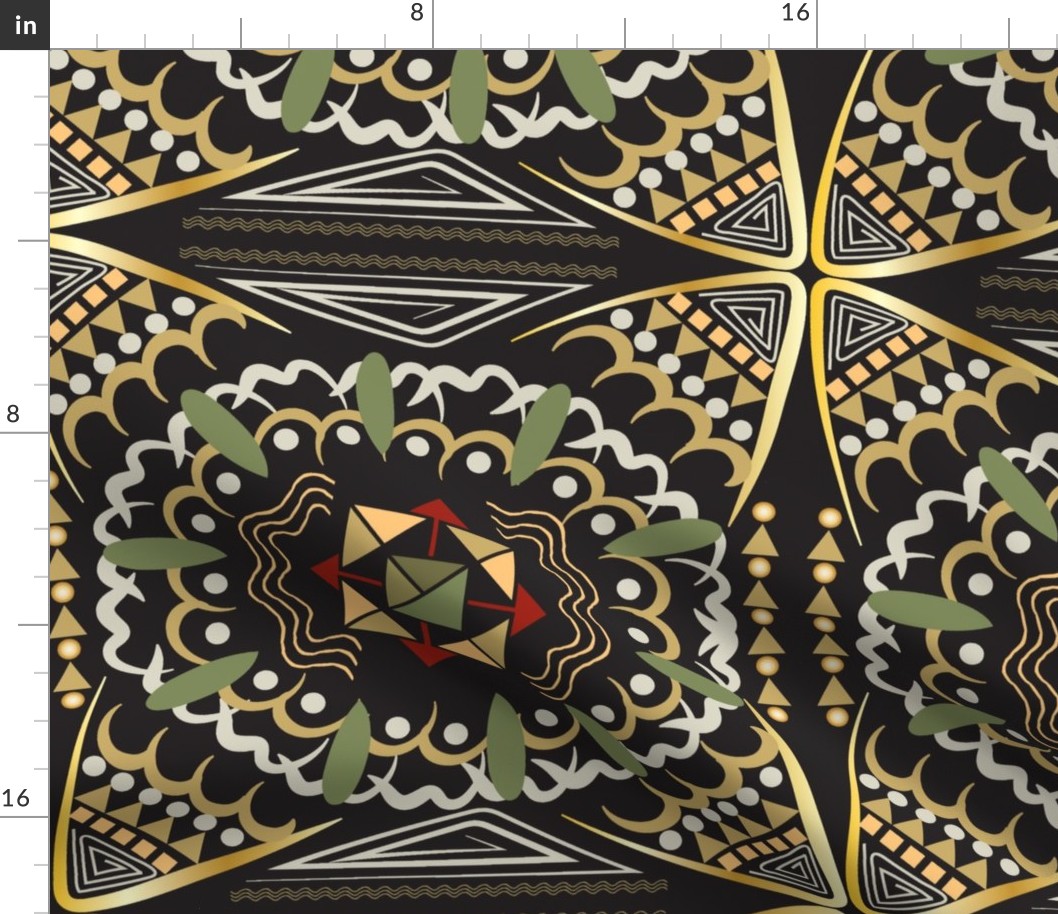 Kalahari Kaleidoscope, African inspired geometric pattern