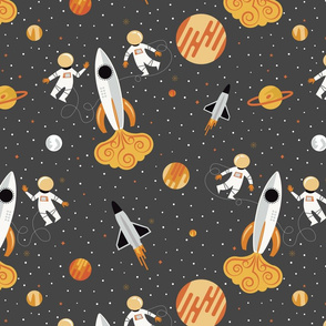 Orange and Grey Space Walk