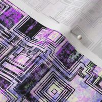 Abstract square maze, Magenta, small