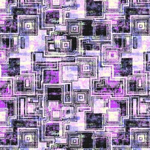 Abstract square maze, Magenta, small