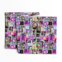 Abstract square maze, Multicolor, Medium