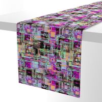 Abstract square maze, Multicolor, Medium