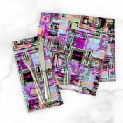 Abstract square maze, Multicolor, Medium