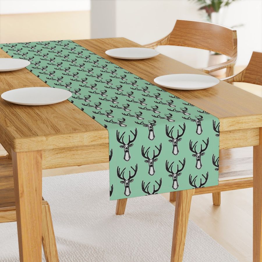 Mint green Sketchy Hipster Buck Stag Deer Antlers-ch-ch-ch-ch-ch-ch-ch-ch-ch