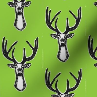 Lime green Sketchy Hipster Buck Stag Deer Antlers-ch-ch-ch-ch-ch-ch-ch-ch-ch-ch-ch-ch