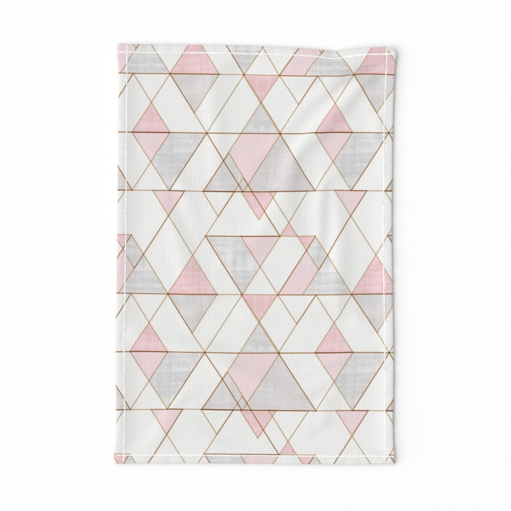 Mod Triangles Pink Gray