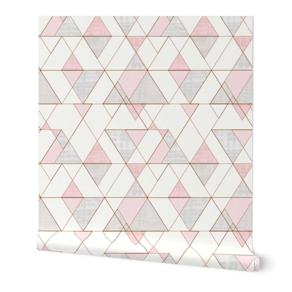 Mod Triangles Pink Gray