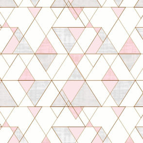 Mod Triangles Pink Gray