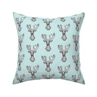 Light Mint geometric Deer Buck Stag-ch-ch-ch