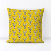 Small yellow geometric Deer Buck Stag-ch-ch-ch-ch-ch-ch-ch