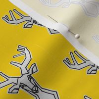 Small yellow geometric Deer Buck Stag-ch-ch-ch-ch-ch-ch-ch