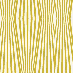 Zebra diamond op art stripes, mustard + off-white by Su_G_©SuSchaefer