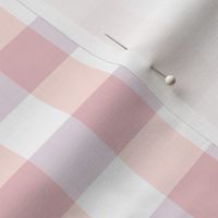 Plain Gingham 2 Tone Lilac and Peach