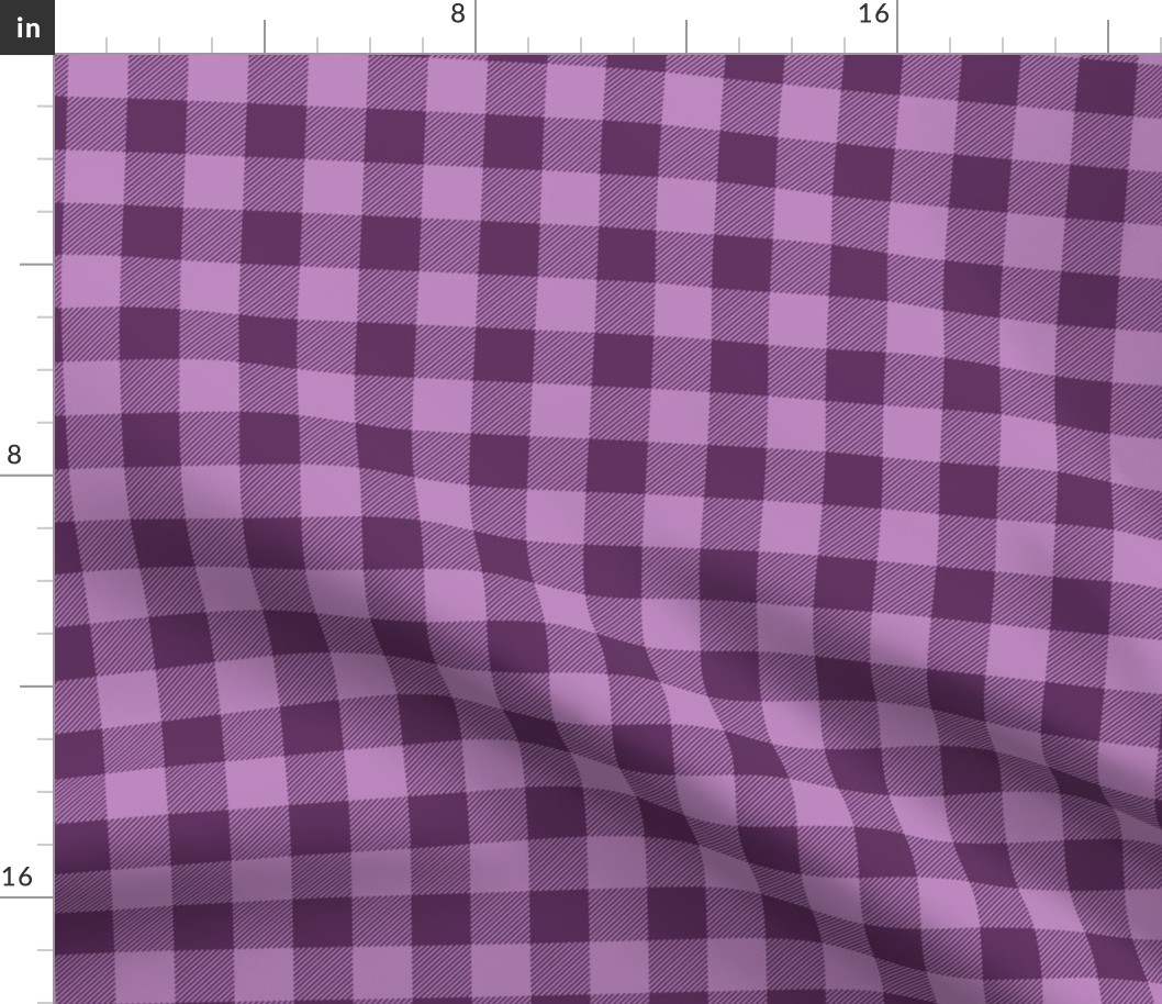 1" Plum + Wisteria Buffalo Plaid – Lumberjack Buffalo Check Baby Girl