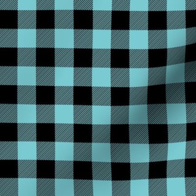 3/4" Black + Blue Buffalo Plaid – Lumberjack Buffalo Check