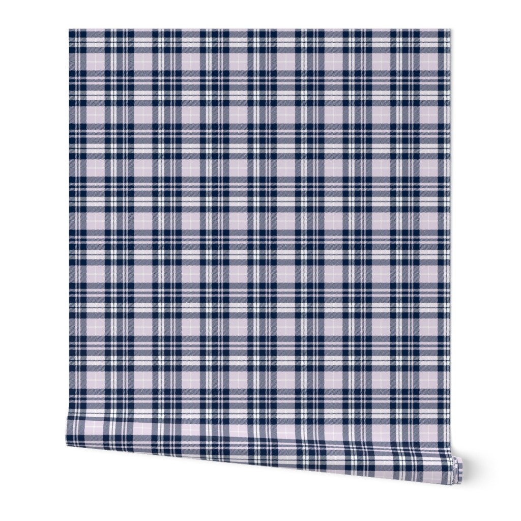 (small scale) fall plaid || navy,light lilac