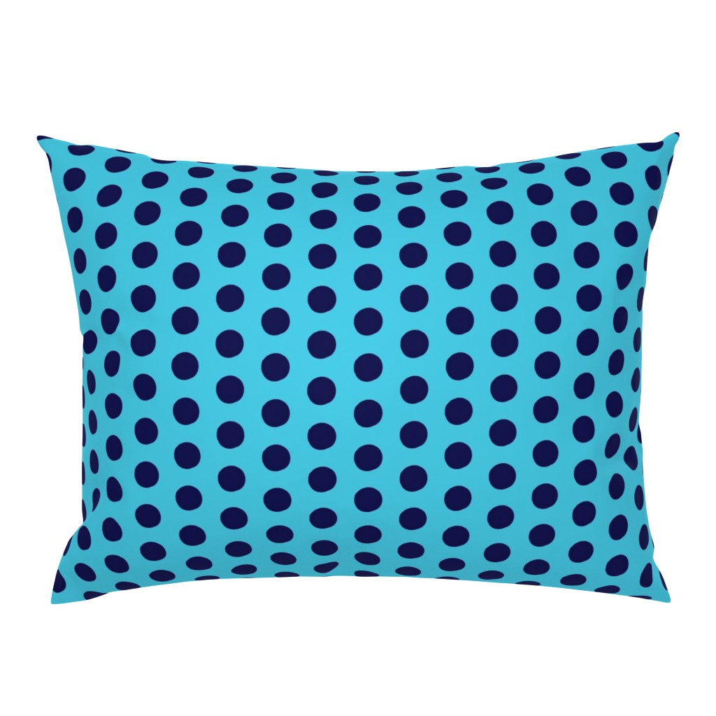 Todays Polka-Dot  Turquoise Blue/ Navy Dots 