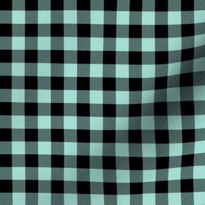 1/2" Black + Mint Buffalo Plaid – Lumberjack Buffalo Check