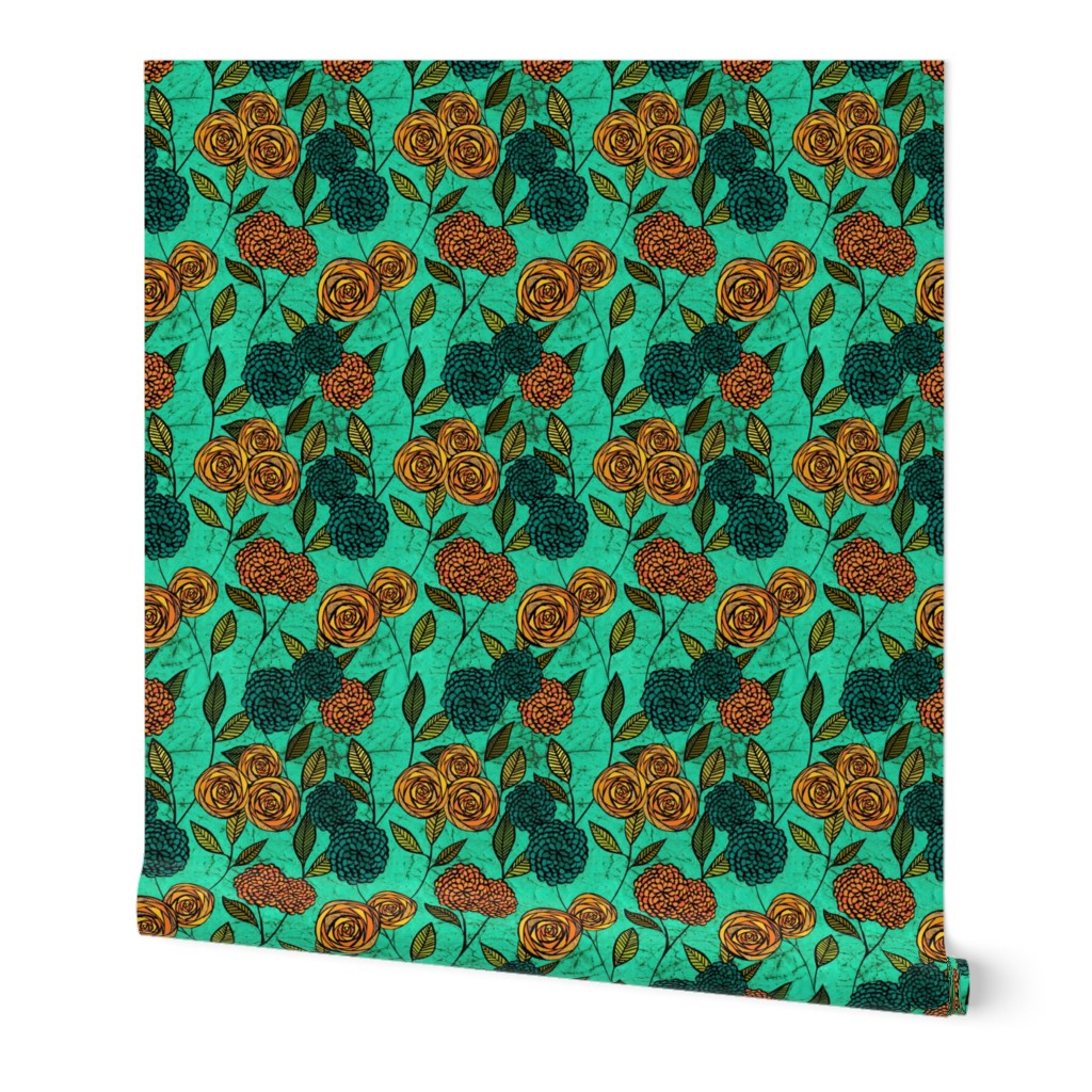 Turquoise Floral