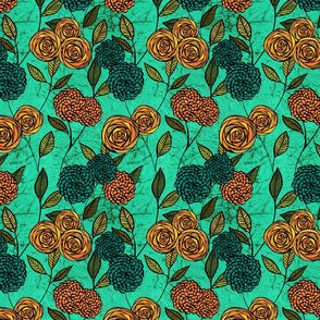 Turquoise Floral