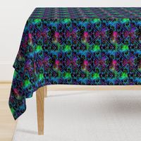 COLORFUL AFRICAN PRINT TRIANGLES BLACK BACKGROUND