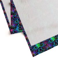 COLORFUL AFRICAN PRINT TRIANGLES BLACK BACKGROUND