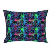 COLORFUL AFRICAN PRINT TRIANGLES BLACK BACKGROUND