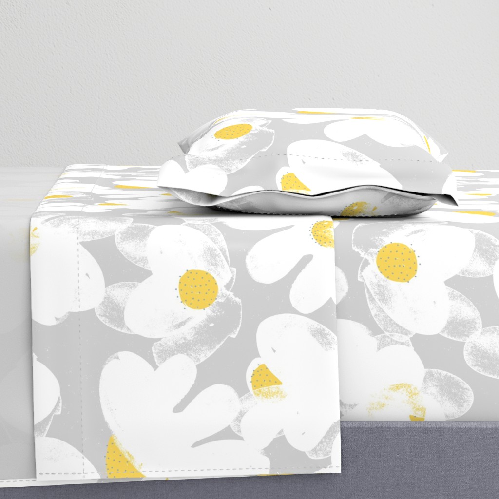 Wildflowers Grey M+M Yolk by Friztin