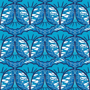 African inspired pattern in blue