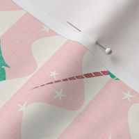 Narwhal Mint and pink background