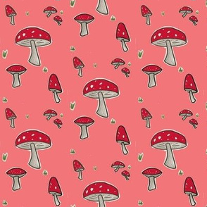 Red Toadstool Woodland Mushroom-ch-ch-ch-ch