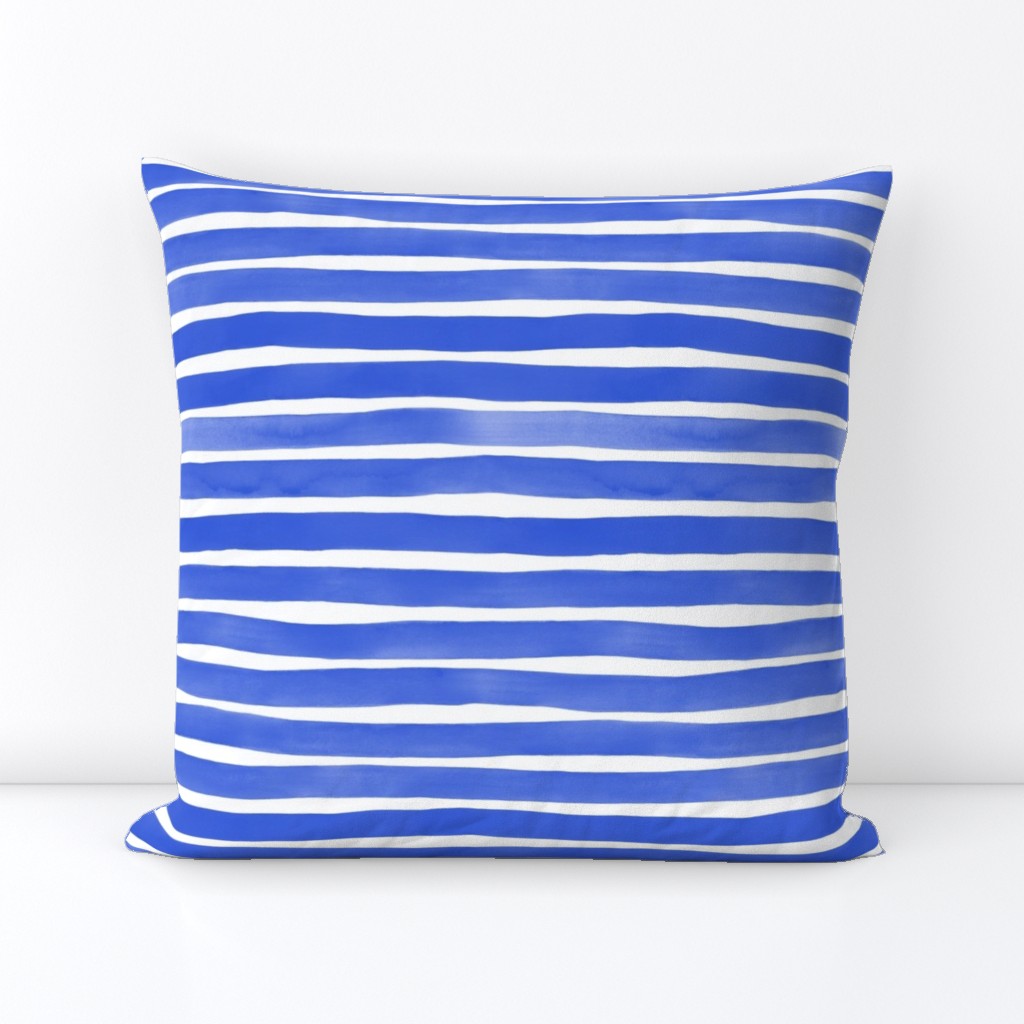 Watercolor Stripes M+M Cobalt by Friztin