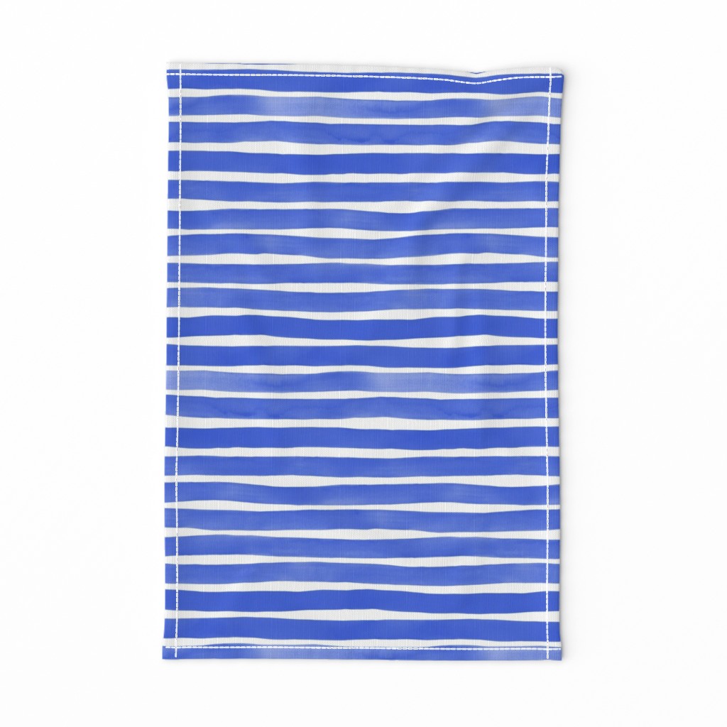 Watercolor Stripes M+M Cobalt by Friztin