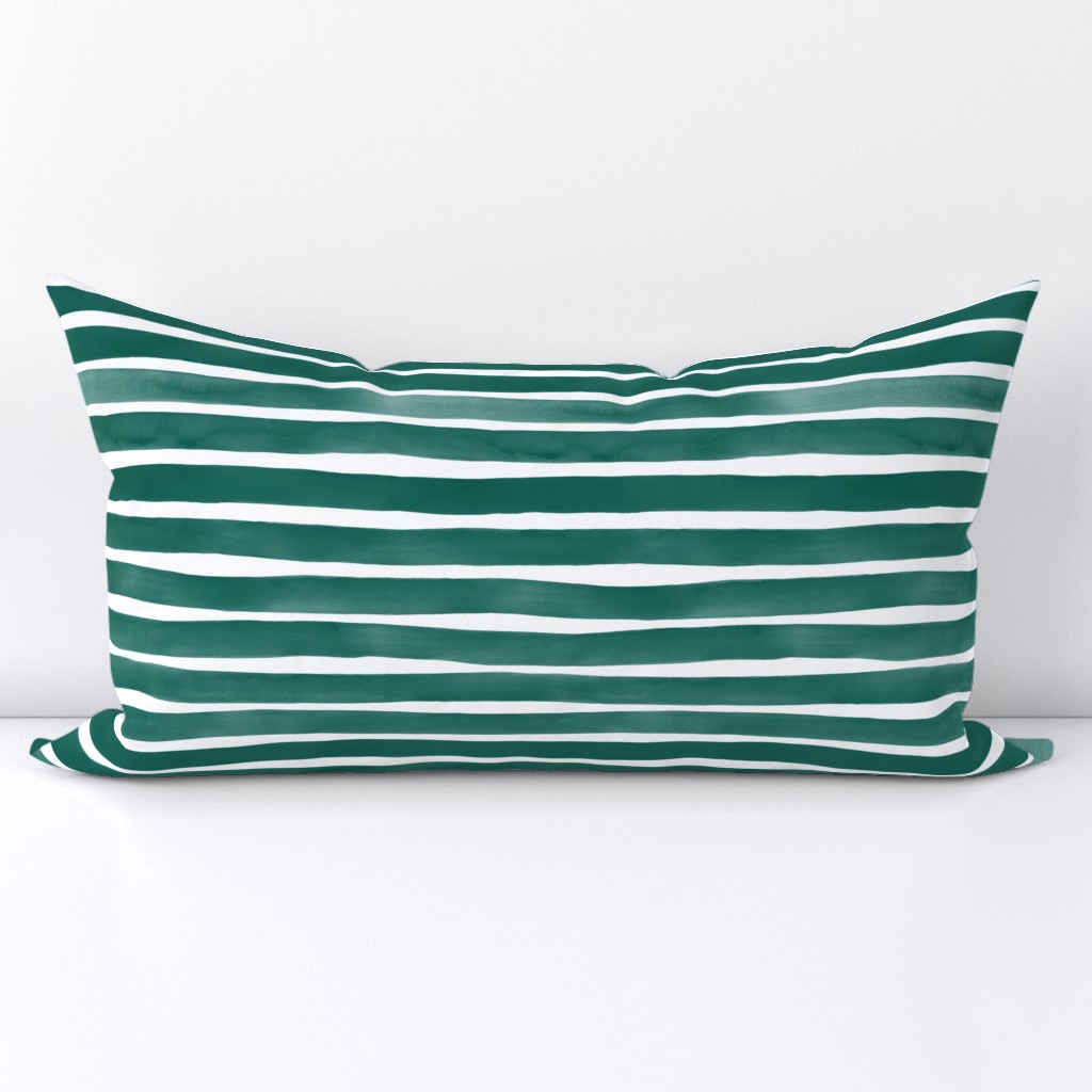 Watercolor Stripes M+M Evergreen by Friztin