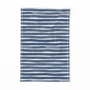 Watercolor Stripes M+M Navy Blue by Friztin