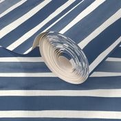 Watercolor Stripes M+M Navy Blue by Friztin