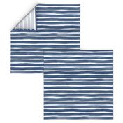 Watercolor Stripes M+M Navy Blue by Friztin