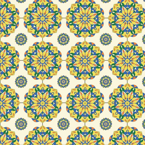 Blue Spanish Tiles Yellow