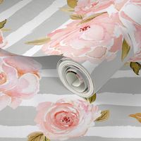 blush rose gray stripe